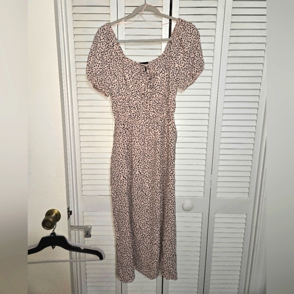 Who What Wear Women's S Puff Sleeve Midi Dress - Picture 3 of 13